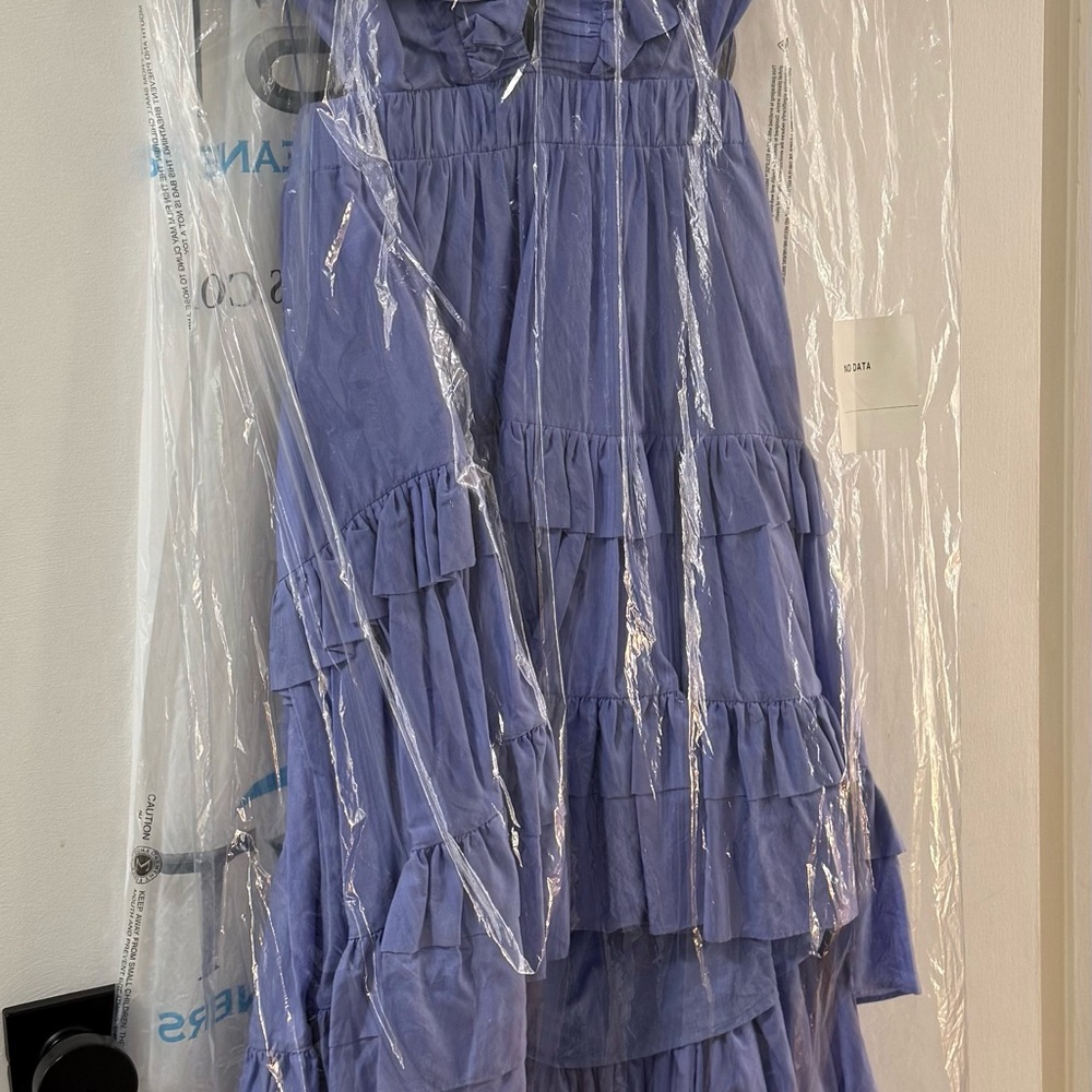 Chic Lavender High-Low Ruffle Dress - Picture 5 of 5